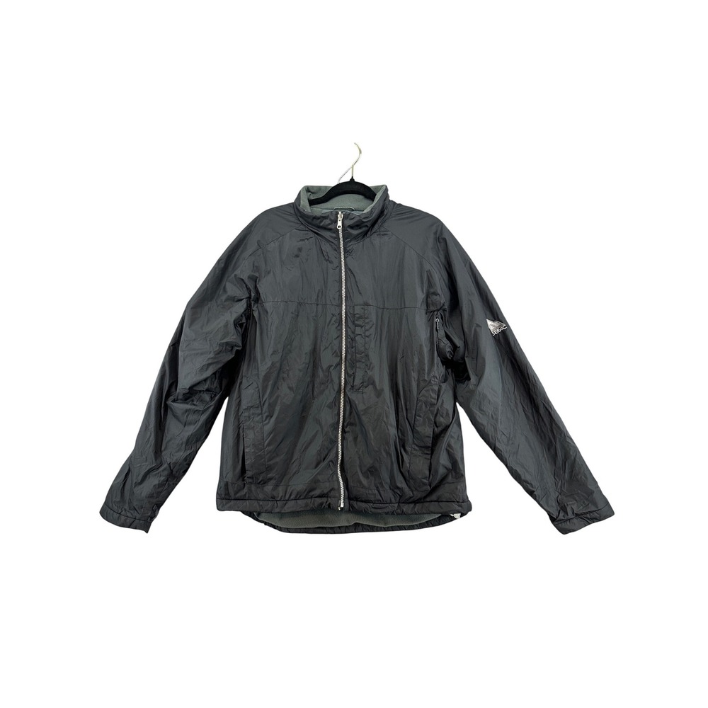 SERAC Men's Black Lightweight Full Zip Jacket Fleece Lined M Vintage 90s